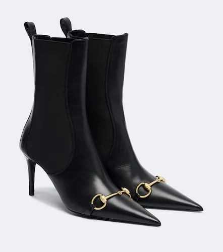 Donna Horsebit leather ankle boots - Gucci - Modalova