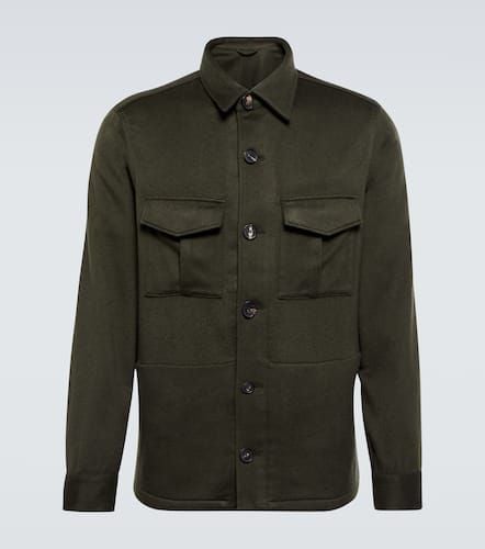 Cashmere flannel overshirt - Thom Sweeney - Modalova