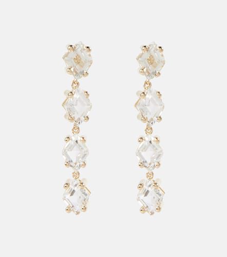 Kira 14kt drop earrings with white topaz - Suzanne Kalan - Modalova