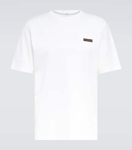 Berluti T-shirt in cotone con pelle - Berluti - Modalova