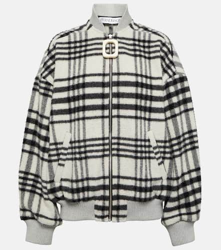 Checked wool-blend bomber jacket - JW Anderson - Modalova