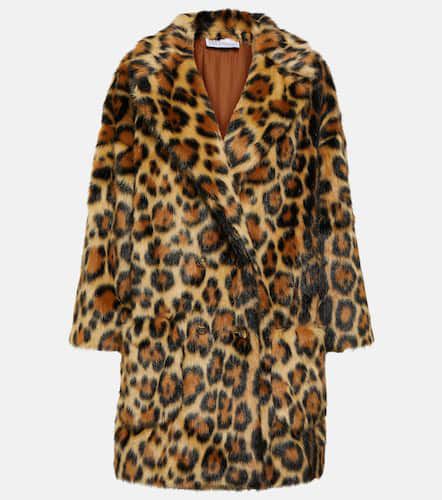 Leopard-print faux fur coat - REDValentino - Modalova