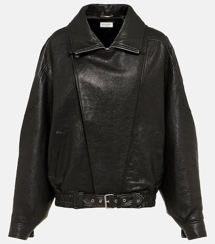 Oversize-Blouson aus Leder - Saint Laurent - Modalova