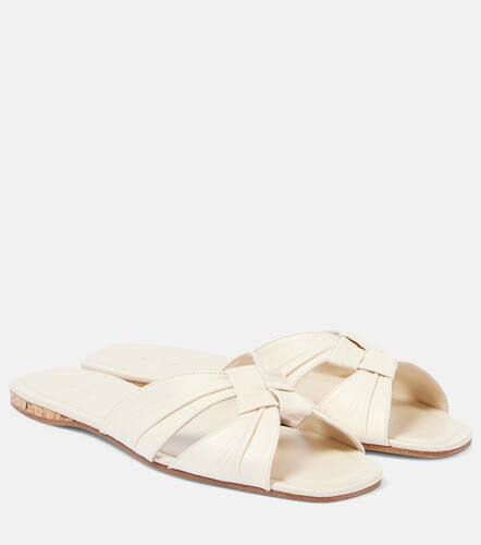 The Row Soft Knot leather slides - The Row - Modalova