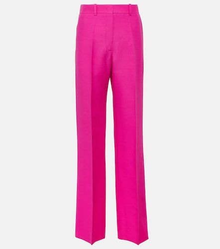 Weite Hose aus Crêpe Couture und Wolle - Valentino Garavani - Modalova