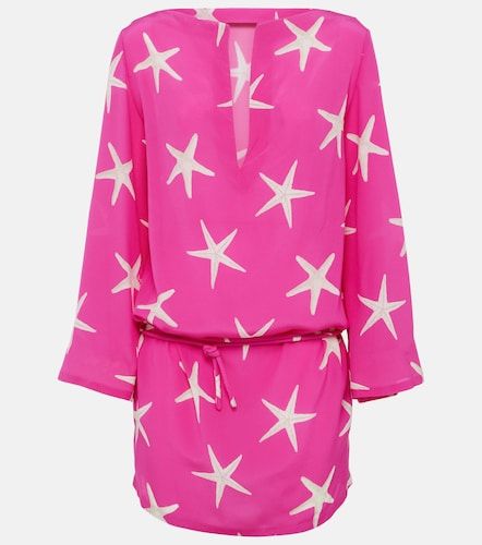 Vestido corto de seda estampado - Valentino Garavani - Modalova