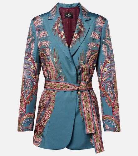 Etro Bedruckter Blazer aus Seide - Etro - Modalova