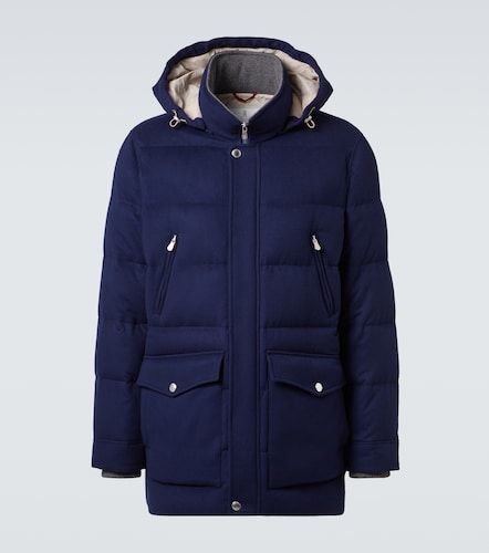 Wool flannel down jacket - Brunello Cucinelli - Modalova