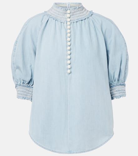 Ascension balloon-sleeve denim blouse - Zimmermann - Modalova
