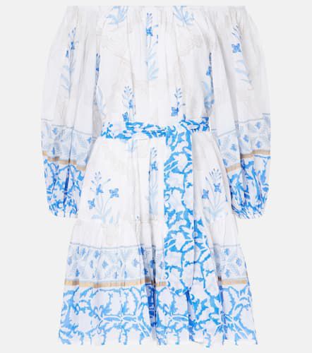 Off-shoulder printed cotton beach dress - Juliet Dunn - Modalova