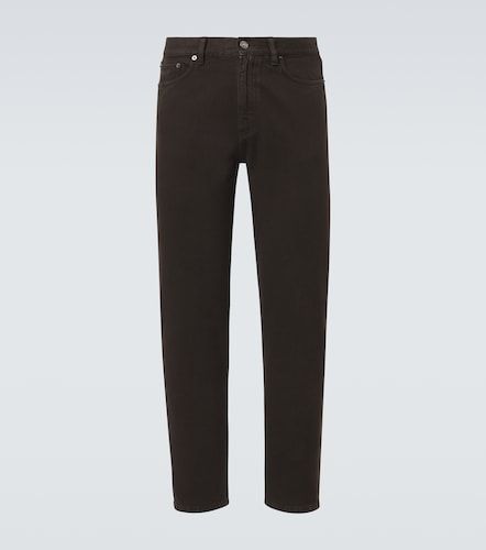 Pantalones rectos de algodón con piel - Zegna - Modalova