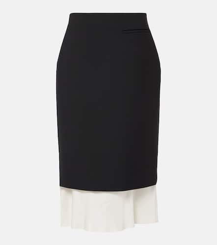 RÃ³he Silk-trimmed wool-blend pencil skirt - Rohe - Modalova