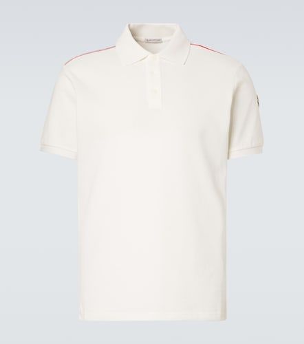 Polo de piqué de algodón con logo - Moncler - Modalova