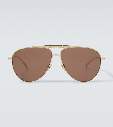 Occhiali da sole aviator Bamboo - Gucci - Modalova