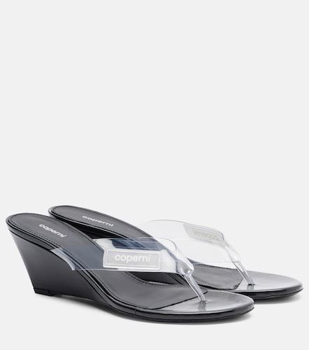 Logo PVC wedge thong sandals - Coperni - Modalova