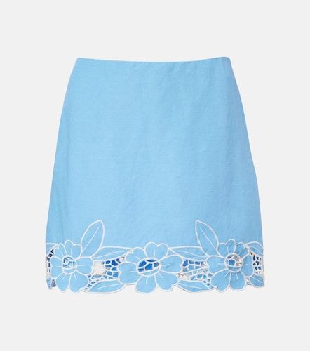 Nancye cutout linen-blend miniskirt - Rixo - Modalova