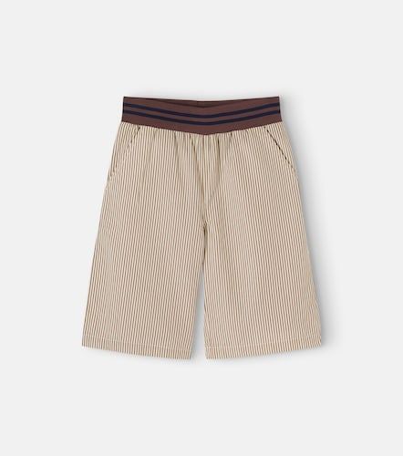 Bermudas en popelín de algodón a rayas - Mini Rodini - Modalova