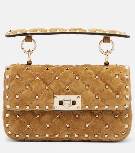 Rockstud Spike Small suede top-handle bag - Valentino Garavani - Modalova