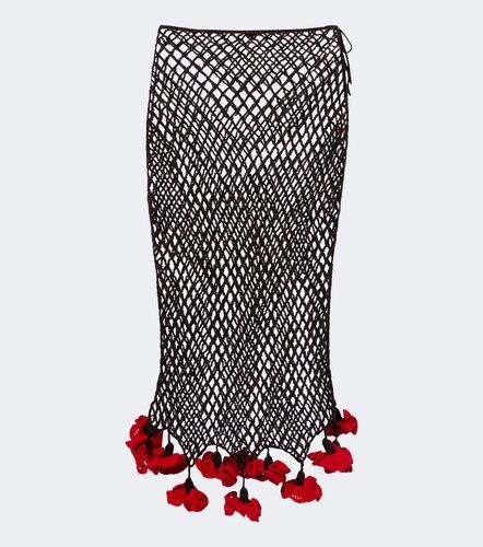 Alaia Open-knit cotton midi skirt - Alaia - Modalova