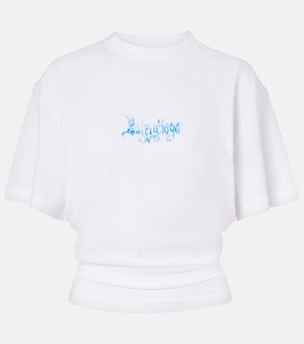 Top de jersey de algodón con logo - Balenciaga - Modalova