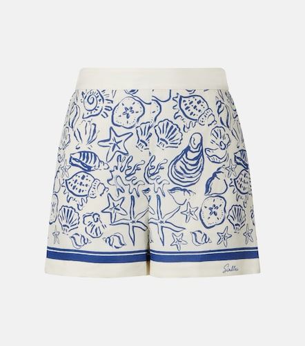 Keaton printed linen-blend shorts - Simkhai - Modalova