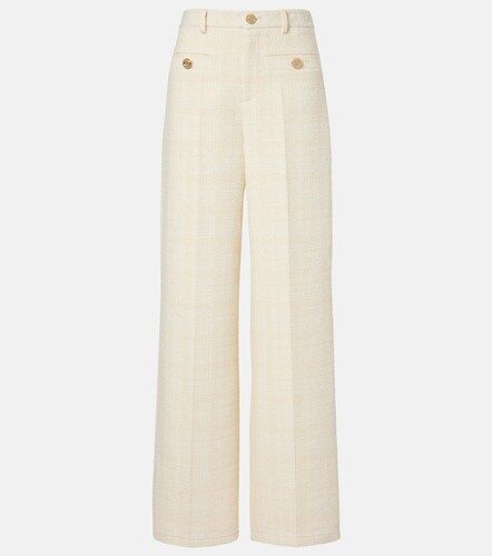 Checked cotton-blend tweed wide-leg pants - Gucci - Modalova
