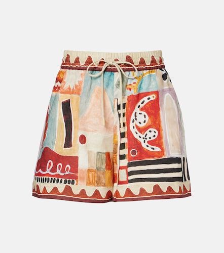 Alémais x LRNCE bermudas Michelle de lino estampadas - Alemais - Modalova