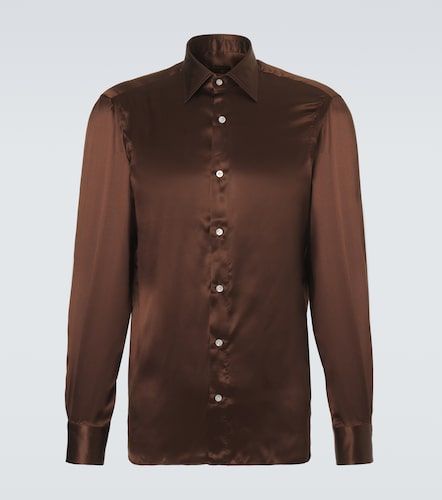 Rubinacci Camisa de satén de seda - Rubinacci - Modalova