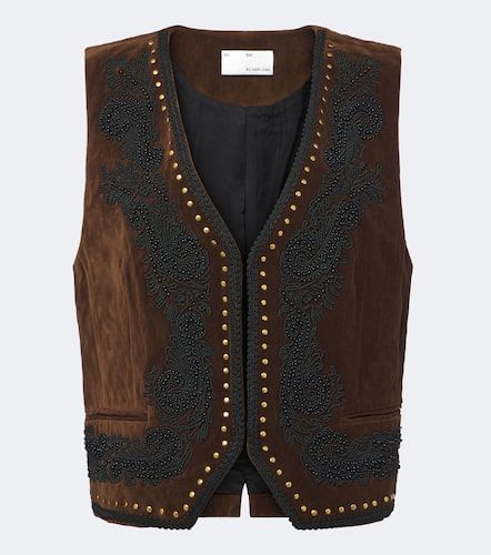 Gilet in velluto misto cotone con ricamo - Xu Zhi - Modalova