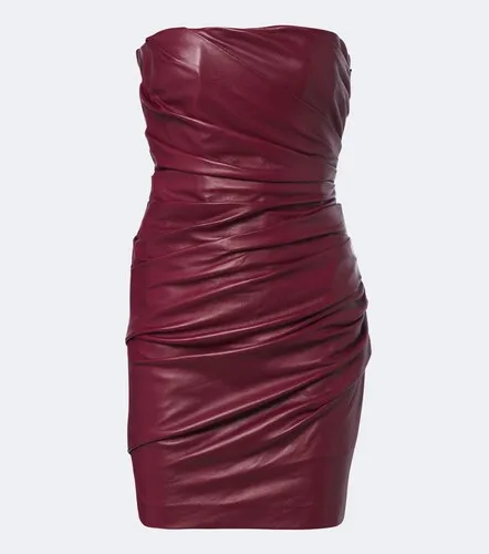 Ruched leather bustier dress - Alex Perry - Modalova