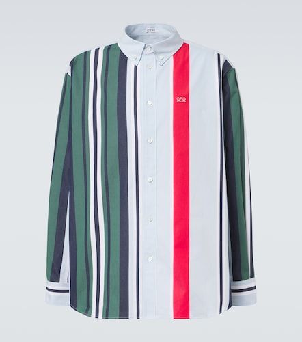 Camicia Double L in twill di cotone a righe - Loewe - Modalova