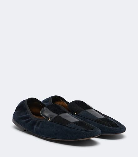 Zoe patchwork suede and leather slip-on shoes - Khaite - Modalova