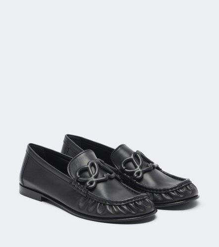 Loewe Double L leather loafers - Loewe - Modalova