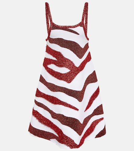 Zebra-print tinsel minidress - JW Anderson - Modalova