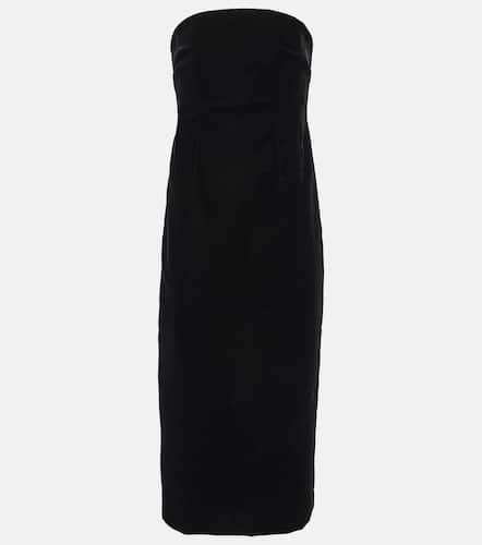 Strapless velvet midi dress - Wardrobe.NYC - Modalova