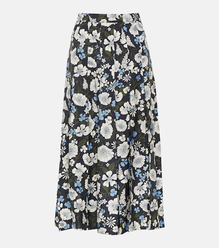 Norris pleated silk-blend midi skirt - Veronica Beard - Modalova