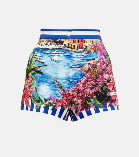 Portofino high-rise printed cotton shorts - Dolce&Gabbana - Modalova