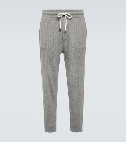 Ribbed-knit cashmere sweatpants - Brunello Cucinelli - Modalova