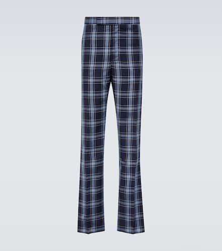 Checked wool and linen pants - Thom Browne - Modalova