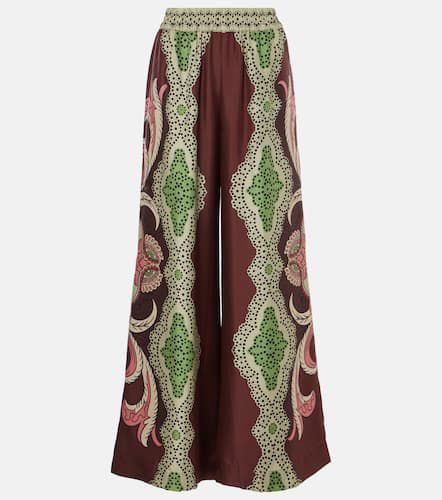 Printed silk palazzo pants - La DoubleJ - Modalova