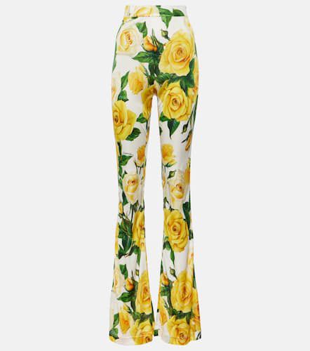 Pantalones flared de tiro alto florales - Dolce&Gabbana - Modalova