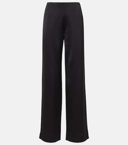 High-rise satin wide-leg pants - Toteme - Modalova