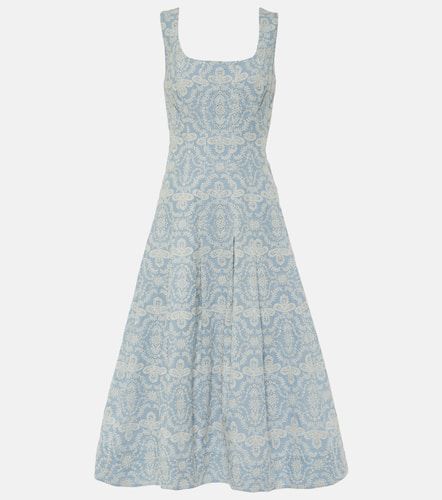 Jolie printed cotton midi dress - Veronica Beard - Modalova