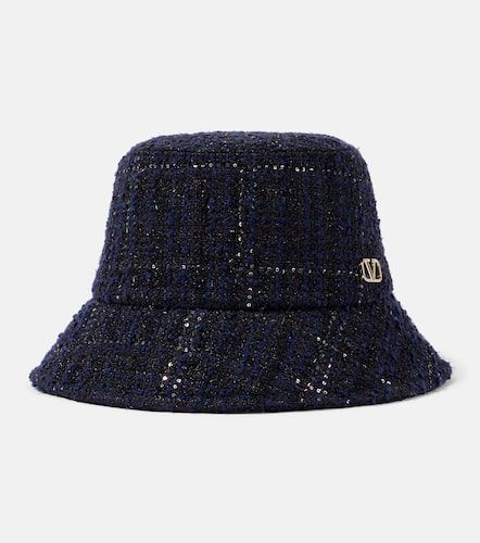 VLogo Signature tweed bucket hat - Valentino - Modalova