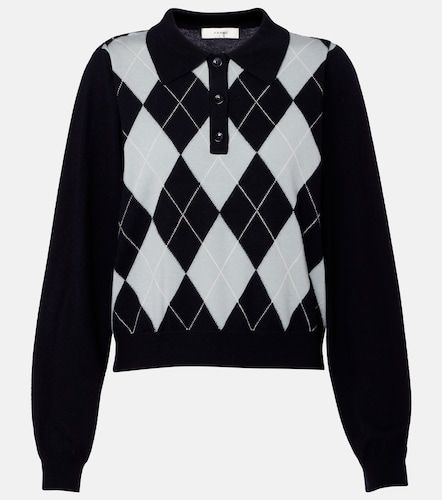 Argyle wool-blend polo sweater - Frame - Modalova