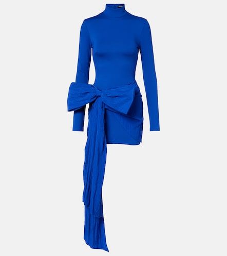 Vestido corto de jersey con lazo - David Koma - Modalova