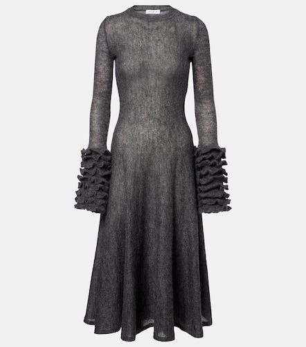 Alaïa Abito midi in misto mohair con volant - Alaia - Modalova