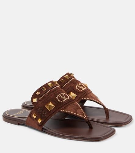 Plaster Caster studded suede thong sandals - Valentino Garavani - Modalova