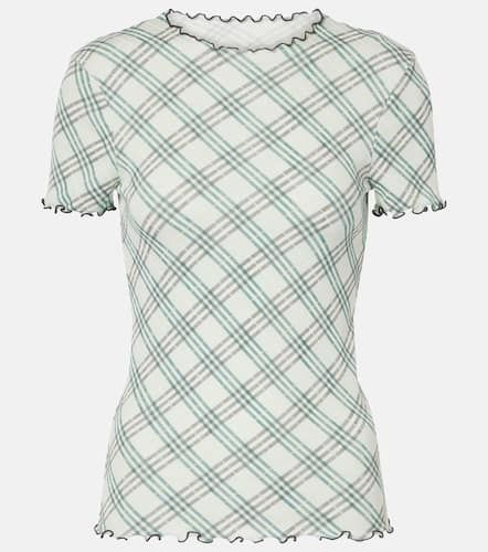 Camiseta de lana con Check - Burberry - Modalova