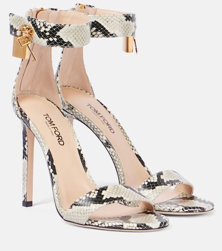 Padlock 105 snake-effect leather sandals - Tom Ford - Modalova